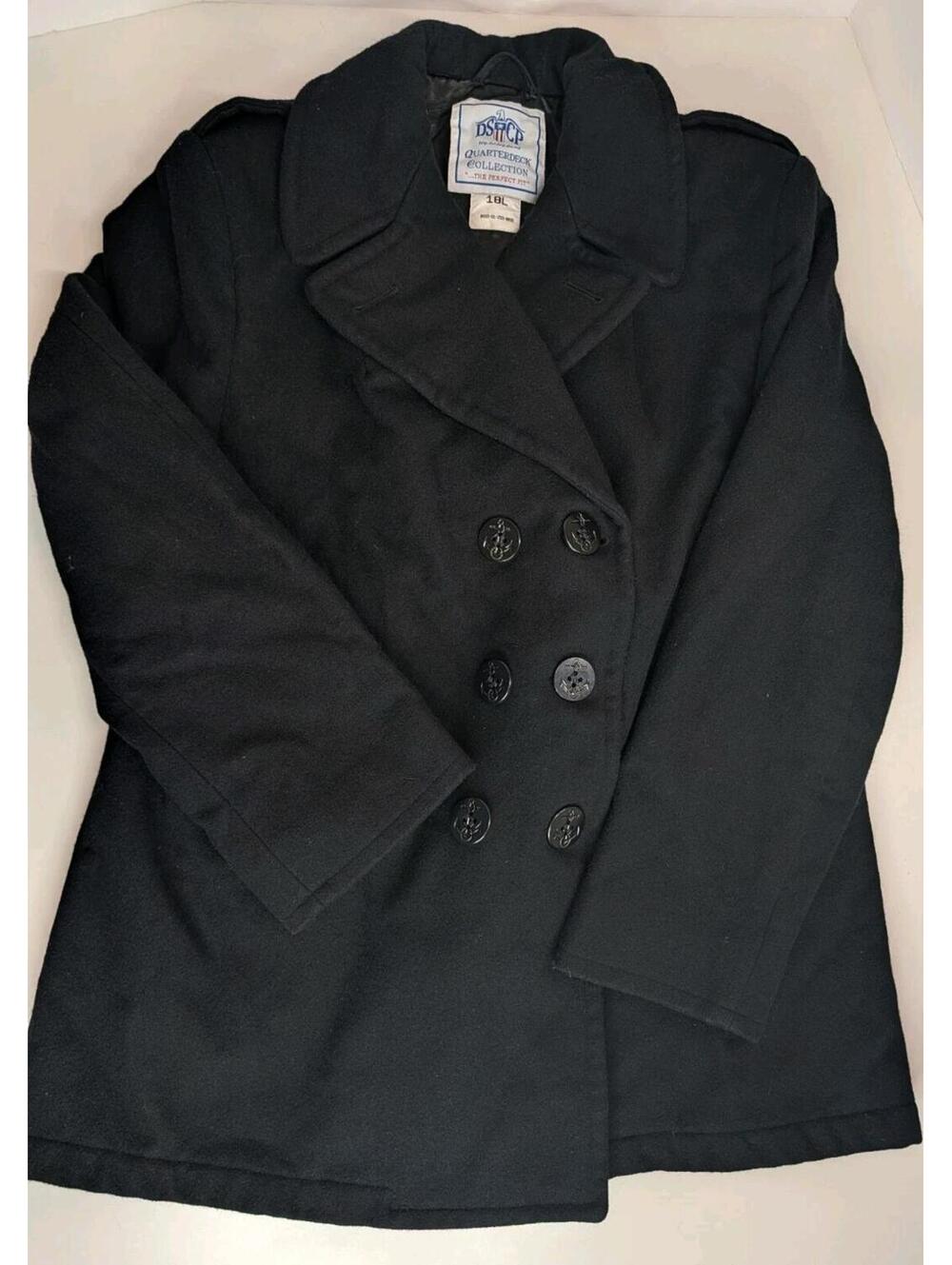 DSCP Quarterdeck Women's  Wool Navy Coat 18L Military USN